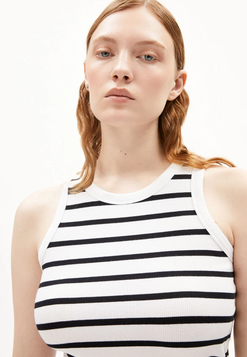 KANITAA GESTREIFTES TOP | white-black