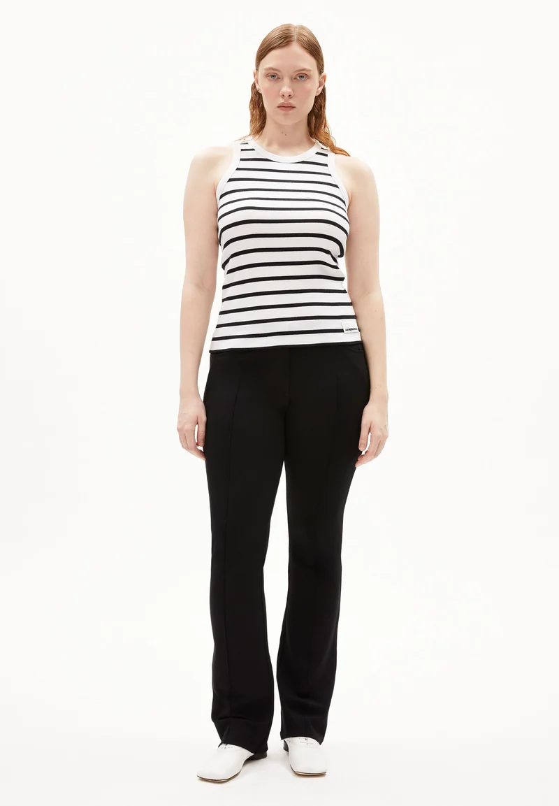 KANITAA GESTREIFTES TOP | white-black