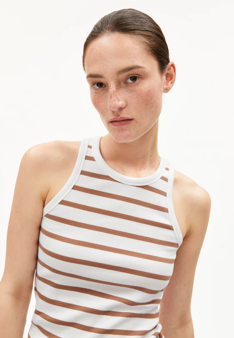 KANITAA GESTREIFTES TOP | white-pale umber