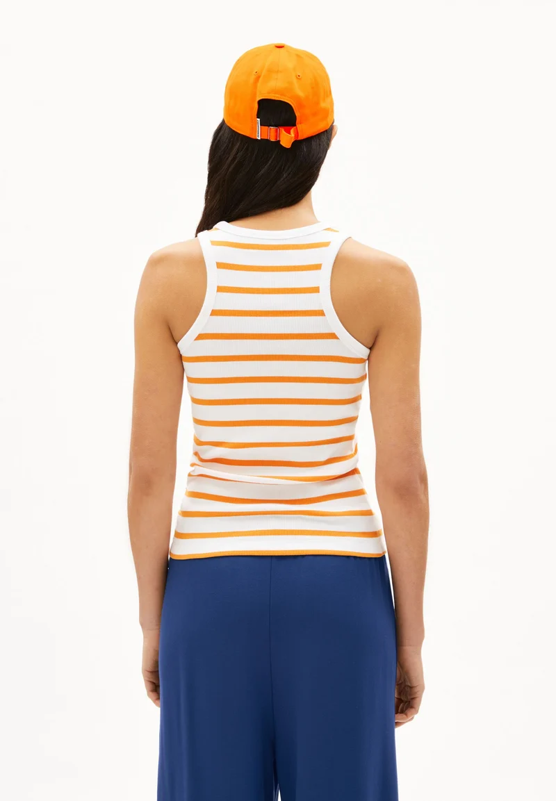 KANITAA GESTREIFTES TOP | white-light tangerine