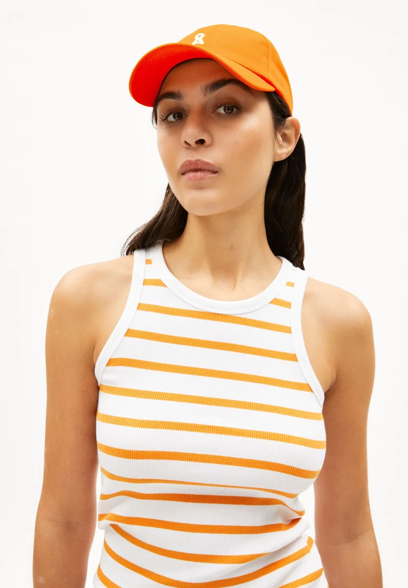 KANITAA GESTREIFTES TOP | white-light tangerine