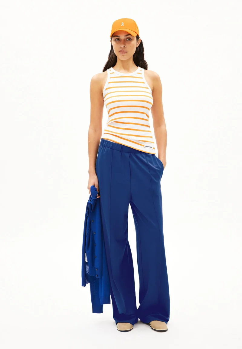 KANITAA GESTREIFTES TOP | white-light tangerine