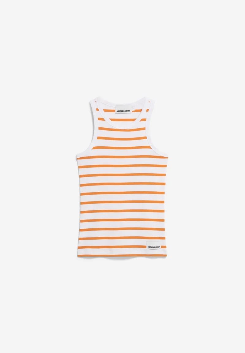 KANITAA GESTREIFTES TOP | white-light tangerine