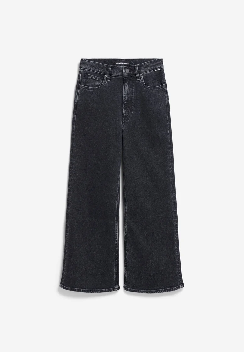 MURLIAA CROPPED WIDE JEANS | ebony black