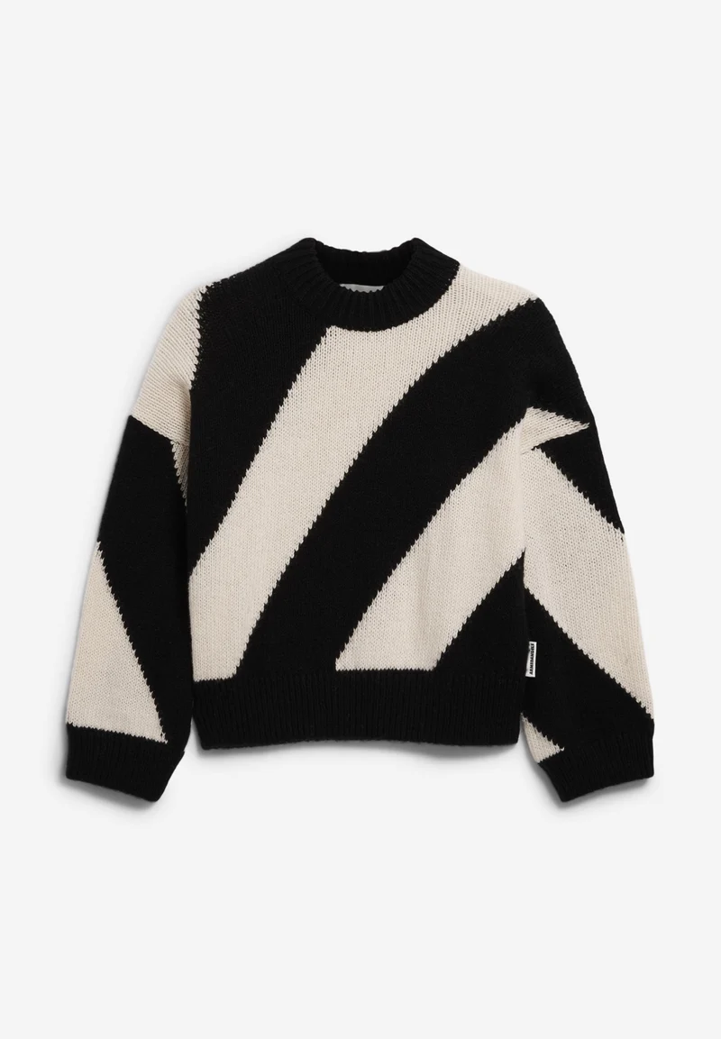 SADNAA STRIPES | oatmilk-black