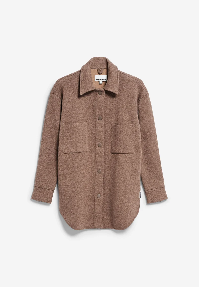 ALMARAA STRICK-OVERSHIRT | cinnamon dust melange