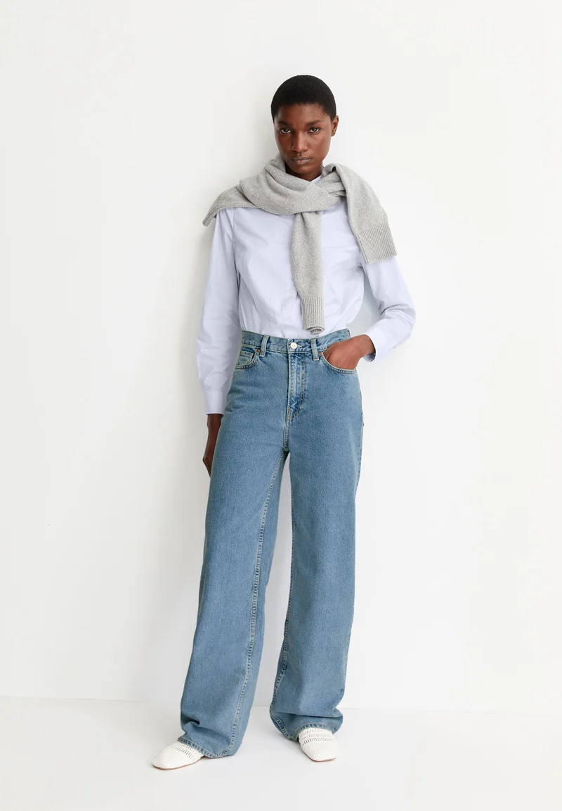 ENIJAA HIGH WAIST WIDE JEANS | horizon