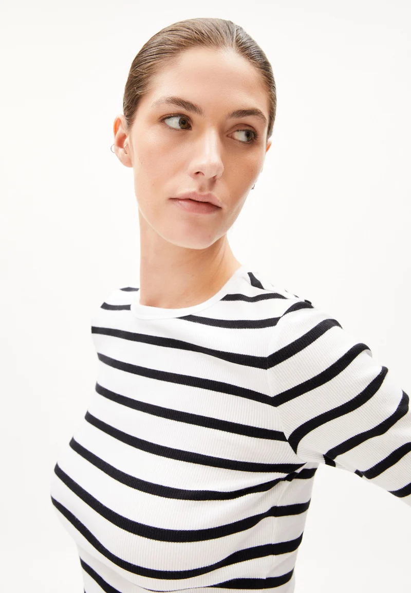 MAYWAA STRIPES | white-black