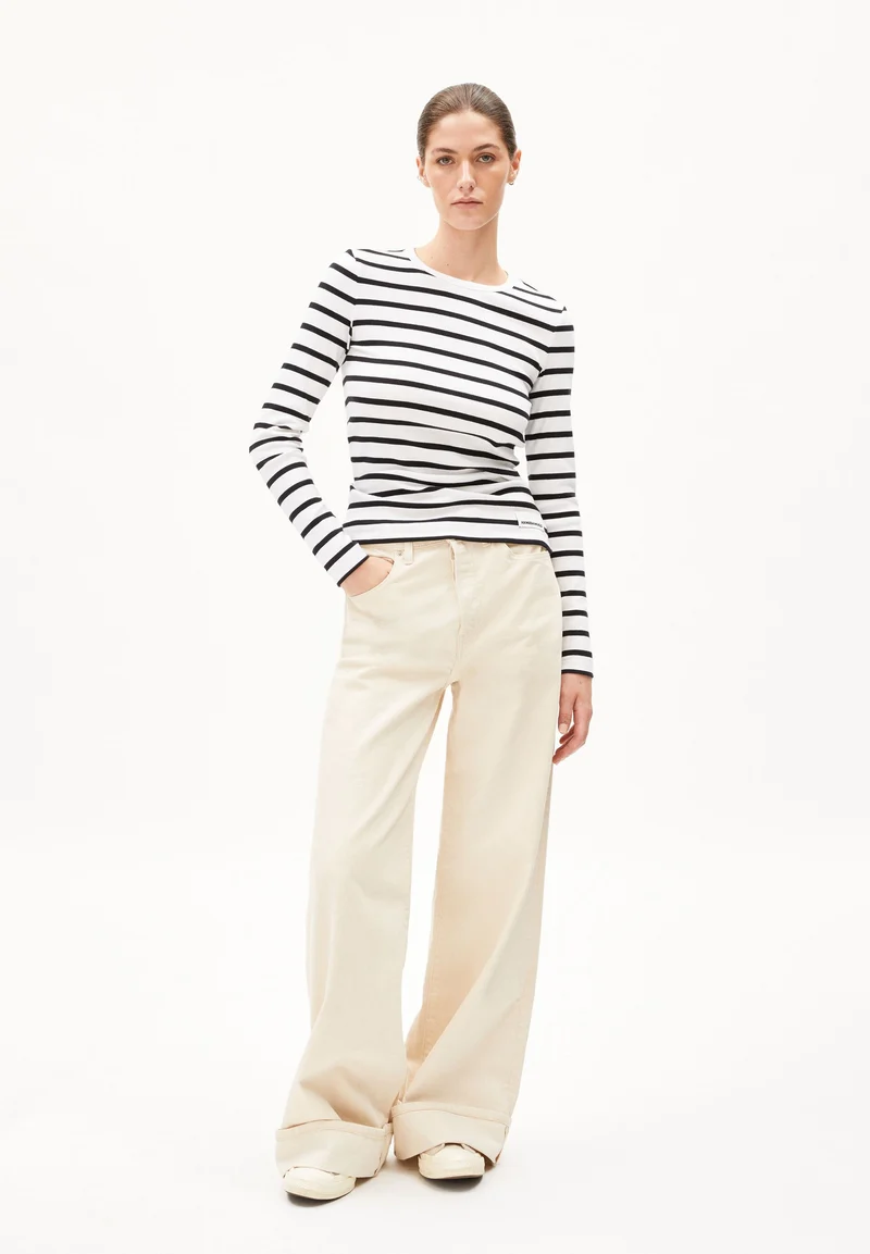 MAYWAA STRIPES | white-black