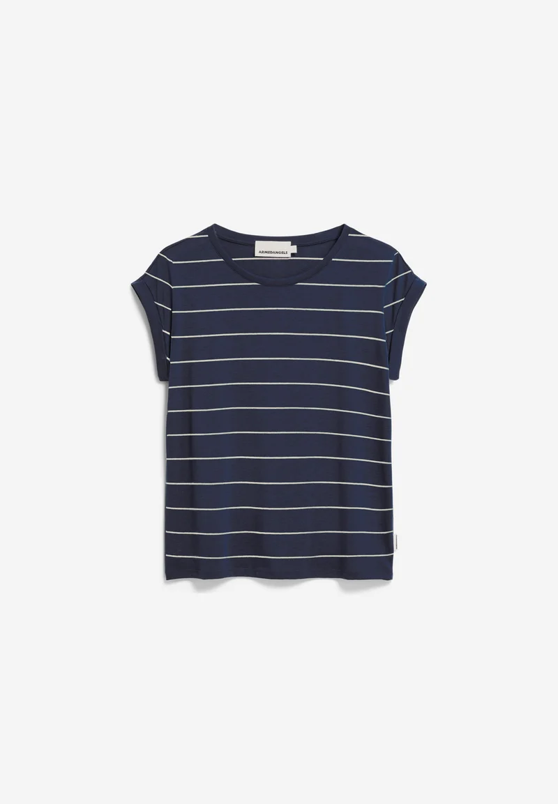 JILAANA FINE STRIPES | night sky-oatmilk