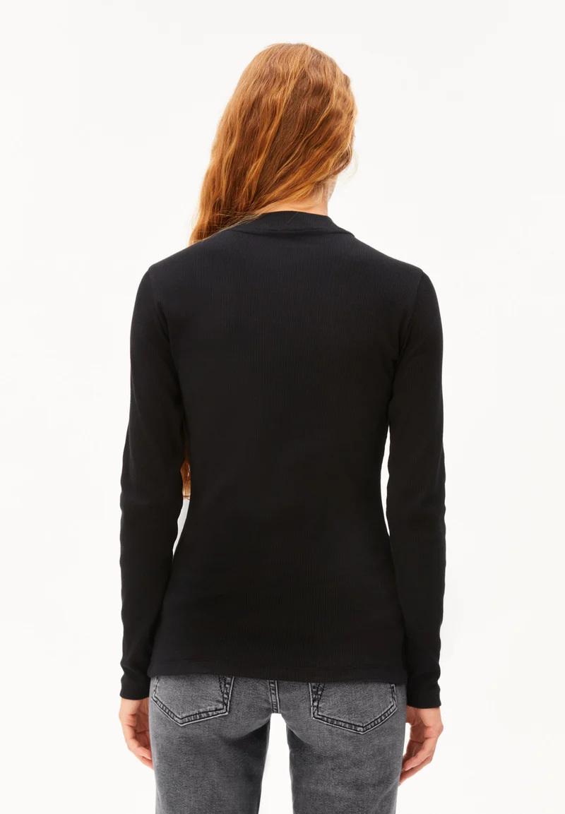 FATIMAARA RIPP-LANGARMSHIRT | black