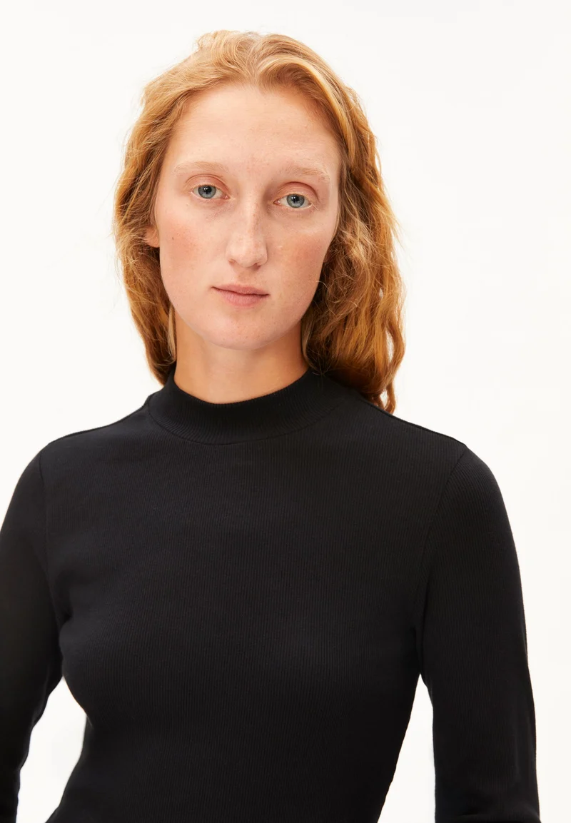FATIMAARA RIPP-LANGARMSHIRT | black