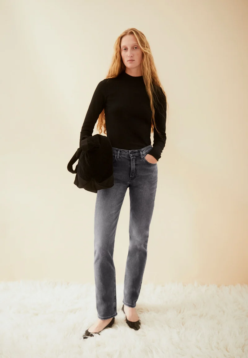FATIMAARA RIPP-LANGARMSHIRT | black