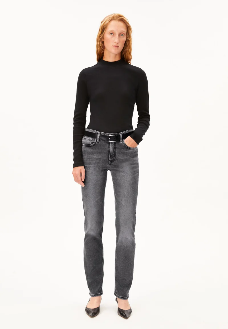 FATIMAARA RIPP-LANGARMSHIRT | black