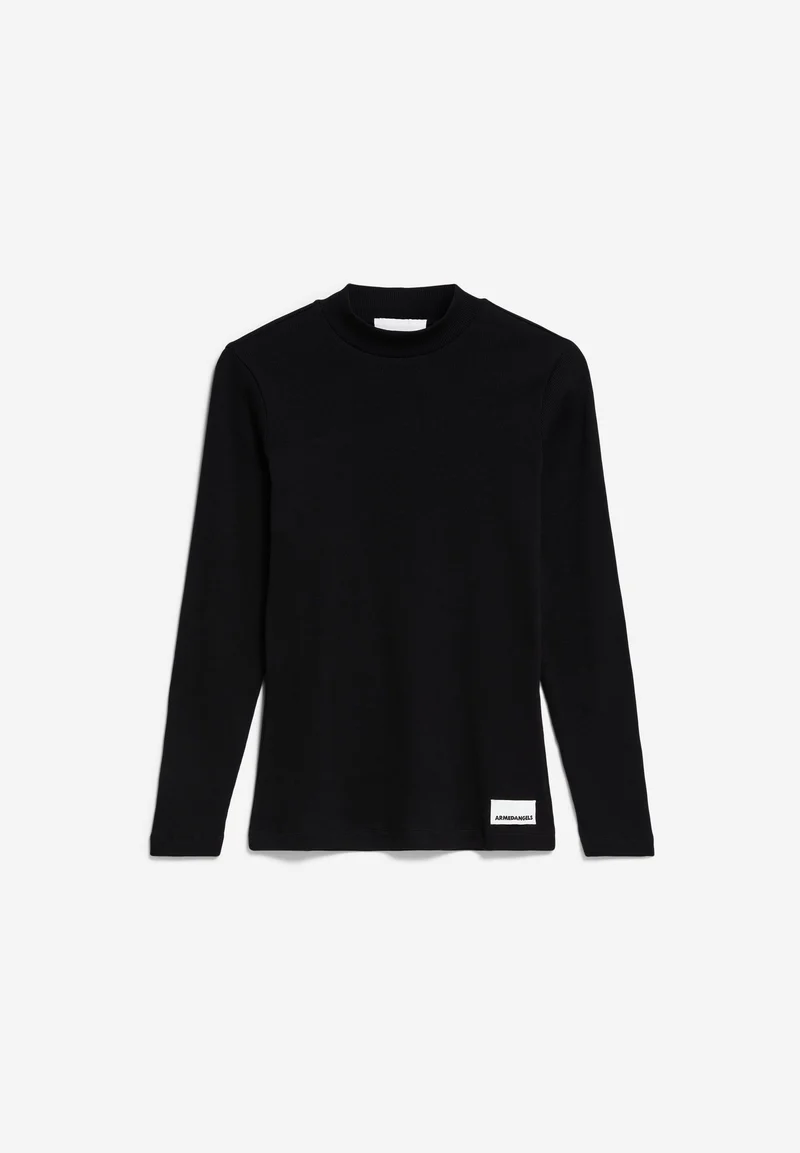 FATIMAARA RIPP-LANGARMSHIRT | black