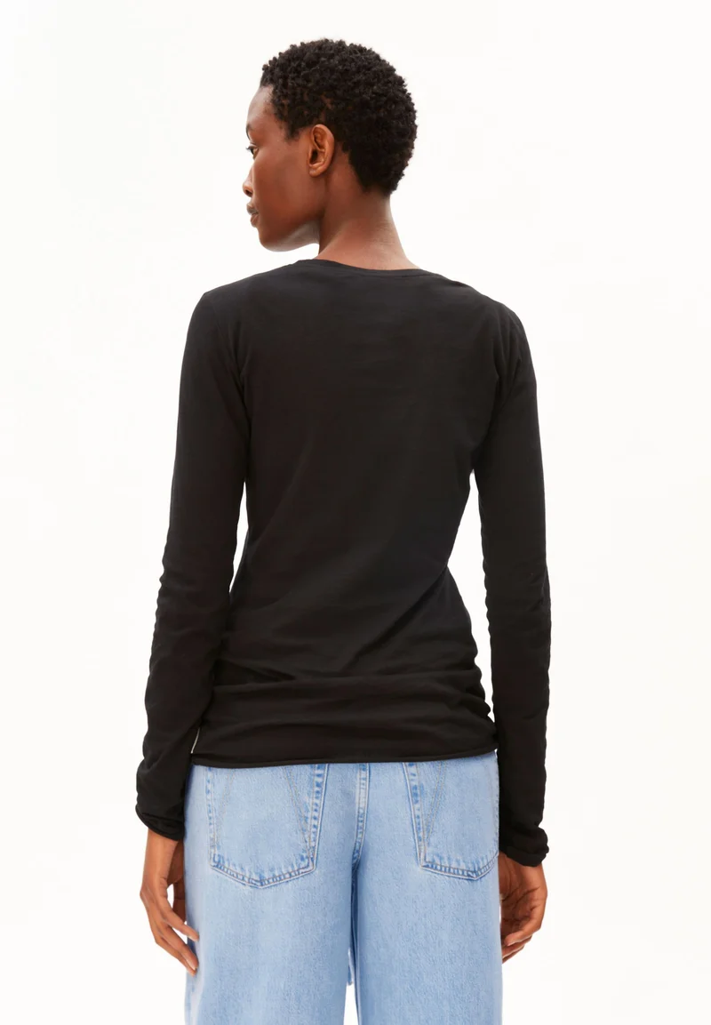 EINIAARA SOFT LANGARMSHIRT | black