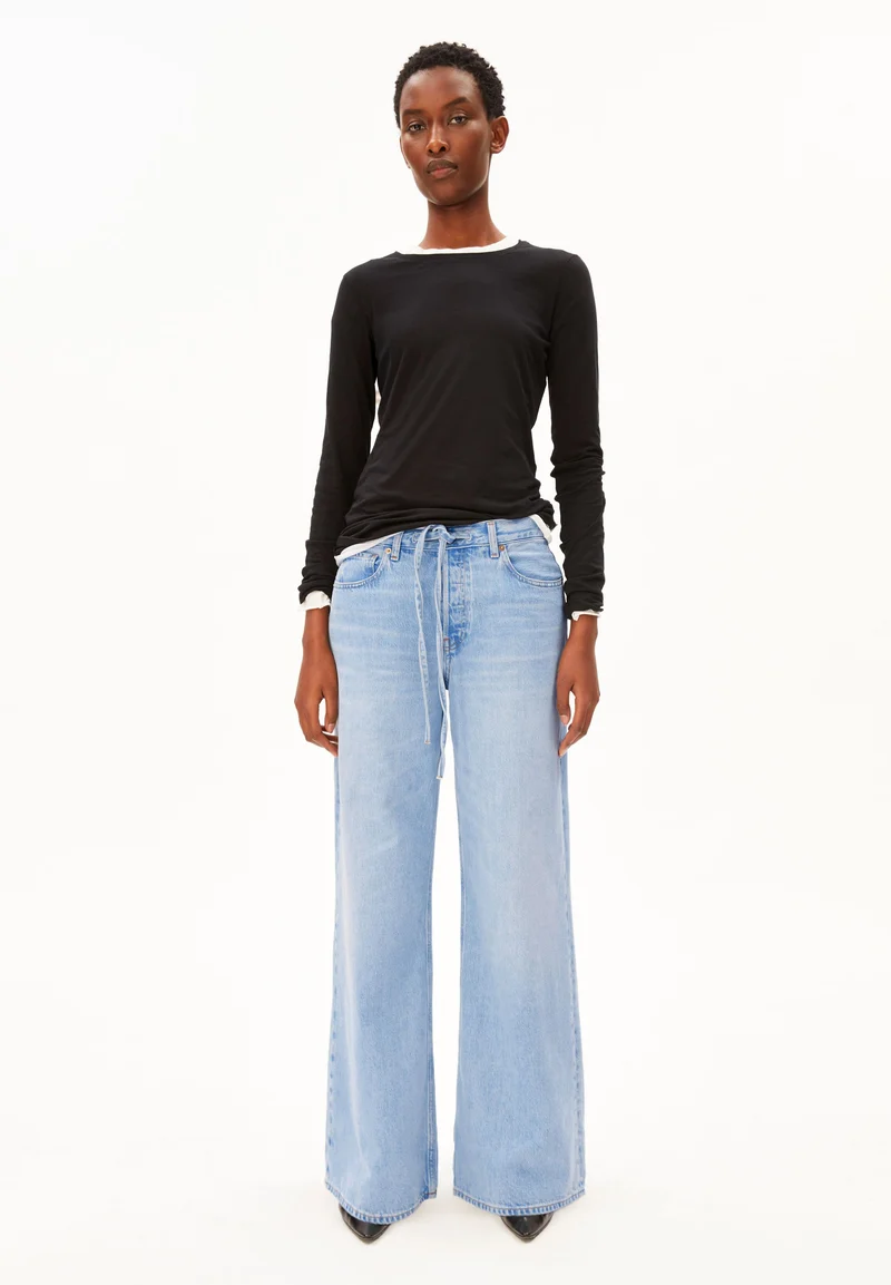 EINIAARA SOFT LANGARMSHIRT | black