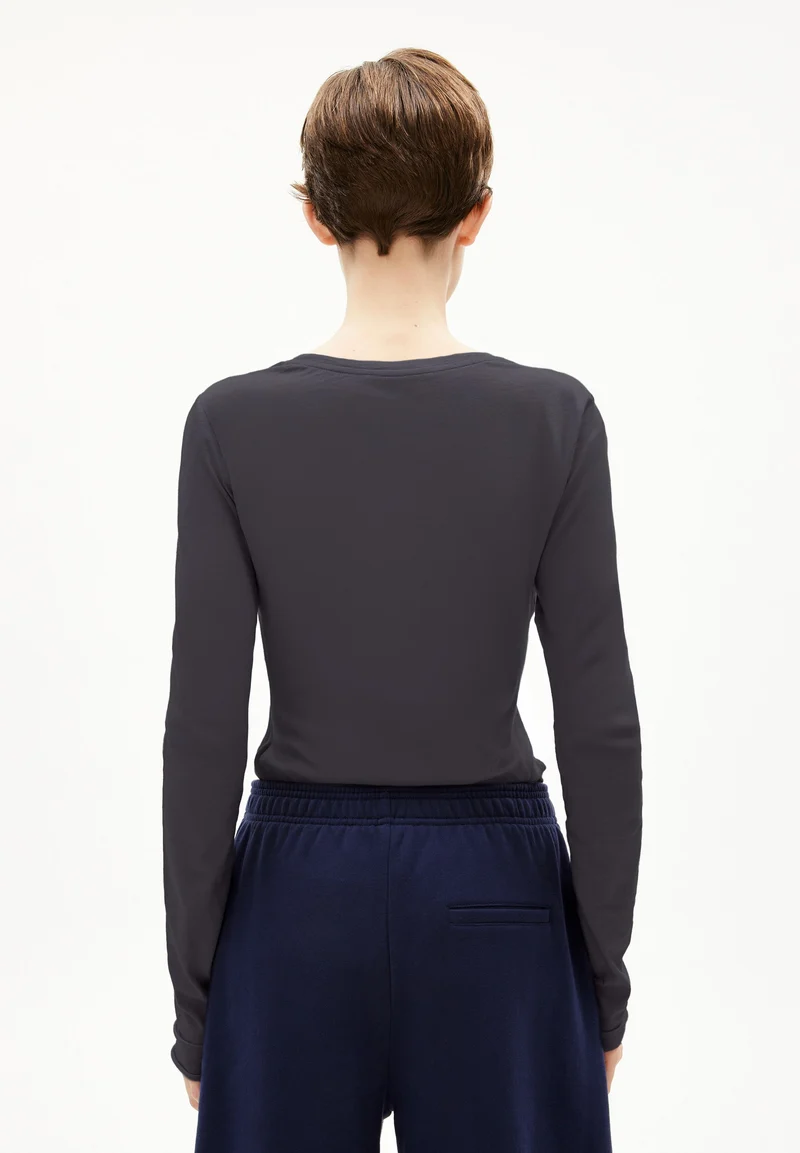 EINIAARA SOFT LANGARMSHIRT | dark steel