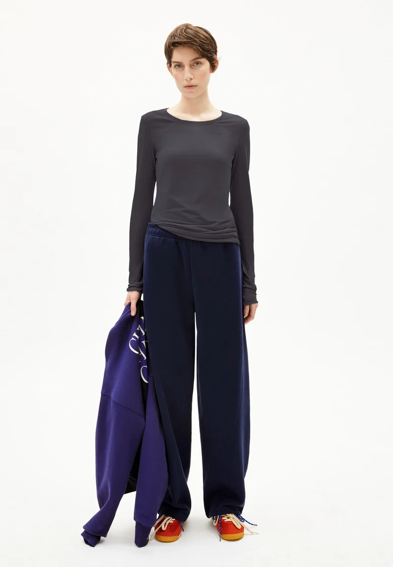 EINIAARA SOFT LANGARMSHIRT | dark steel