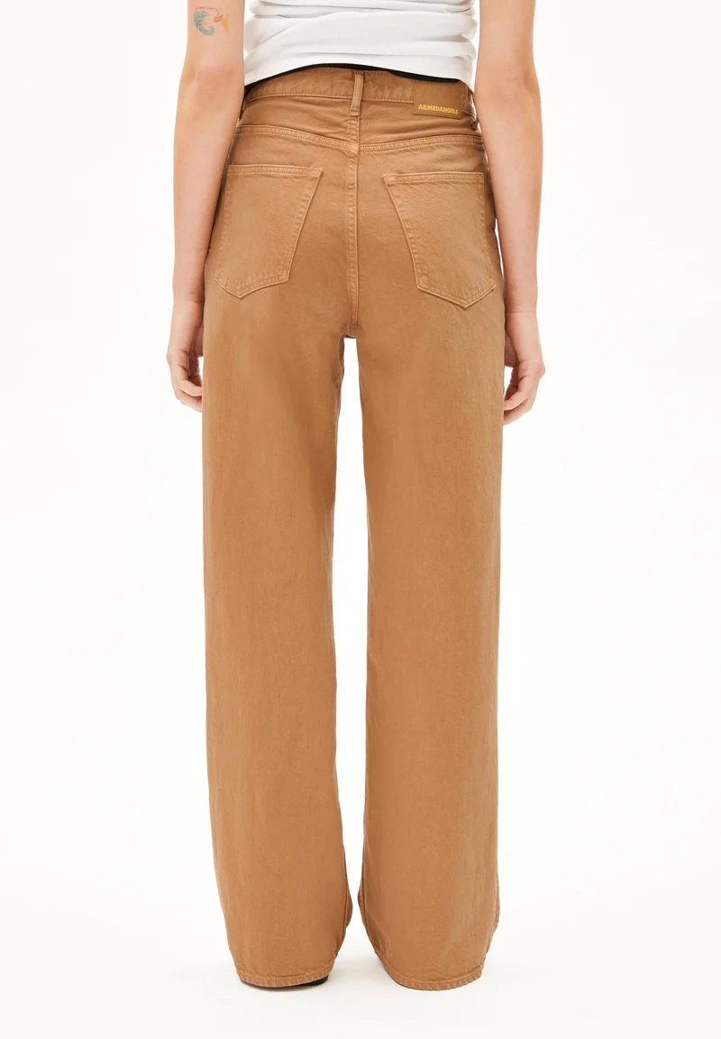 ENIJAA HIGH WAIST WIDE JEANS | beige blond