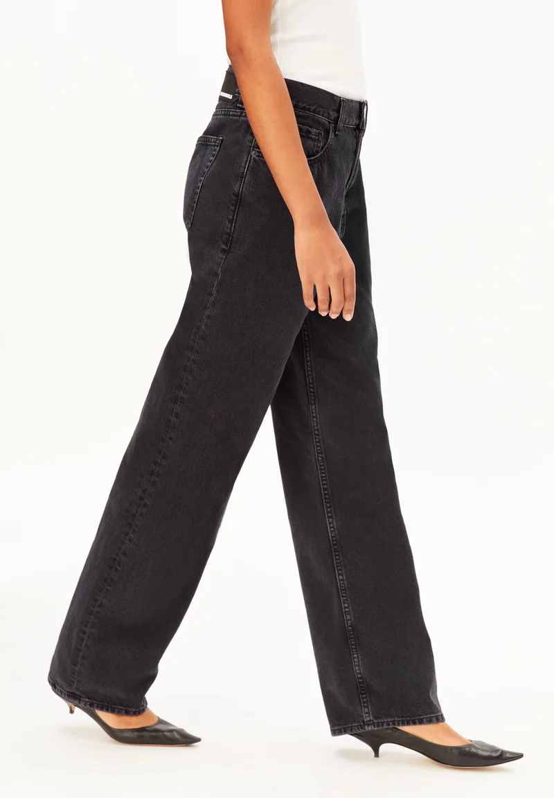 HAAYI LOW WAIST BAGGY JEANS | ebony black