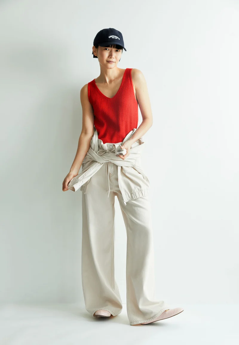 LEINEN-MIX STRICKTOP | coral blush