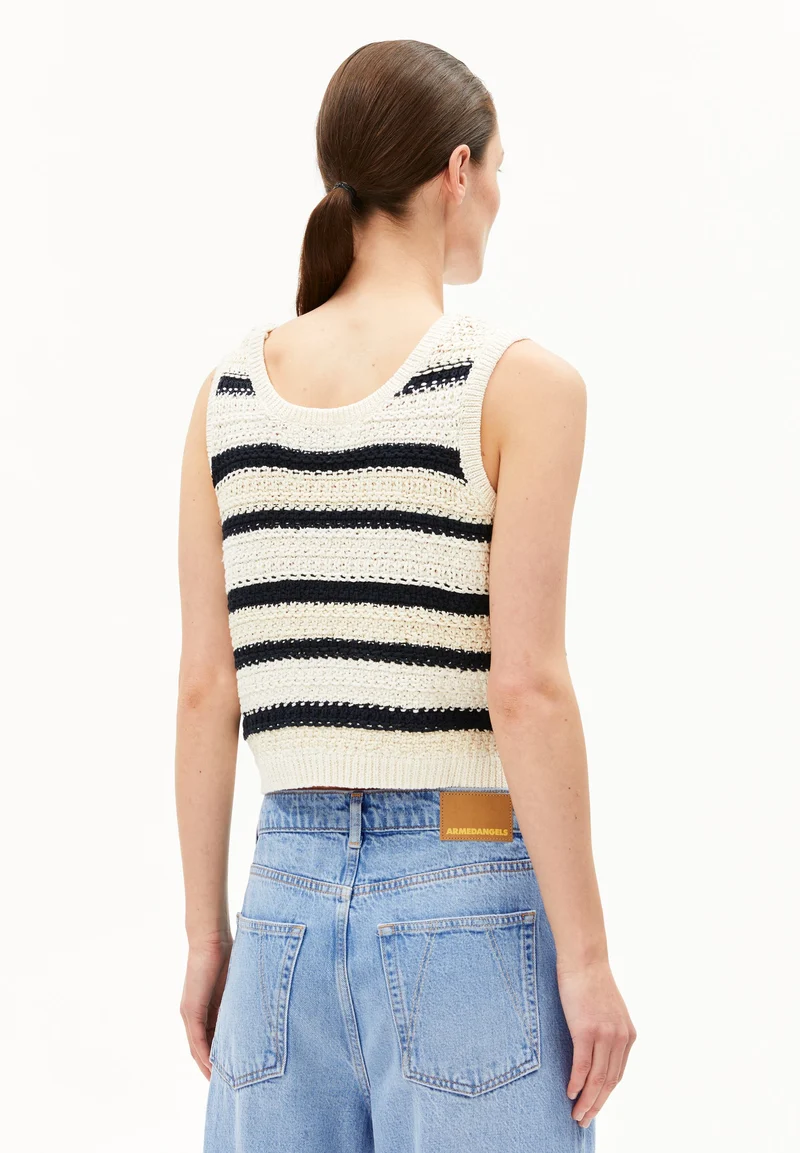 CLAAIRE STRIPES | raw white-night sky
