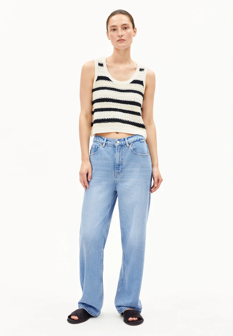 CLAAIRE STRIPES | raw white-night sky