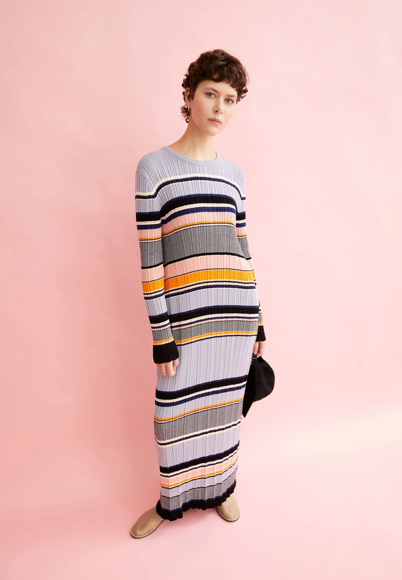 KAAMILA STRIPES | misty morning-deep rosalilly