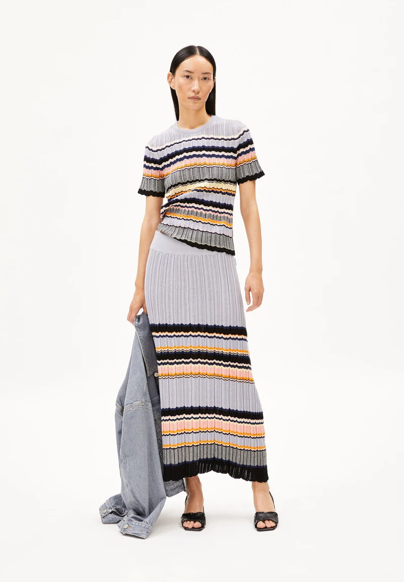 MAAYA STRIPES | misty morning-deep rosalilly