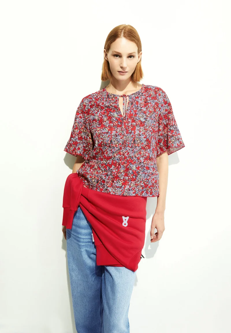 ANDRIKAA MOSAIC LINO | coral blush