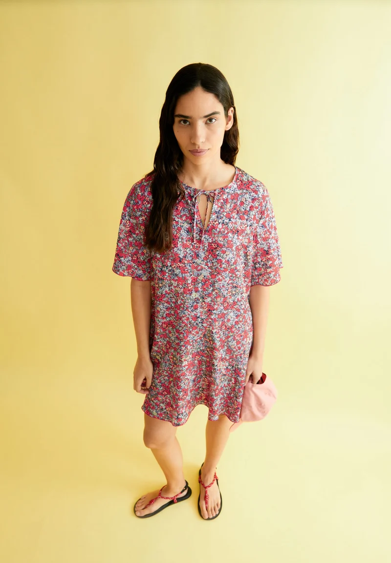 MAAERHA MOSAIC LINO | coral blush