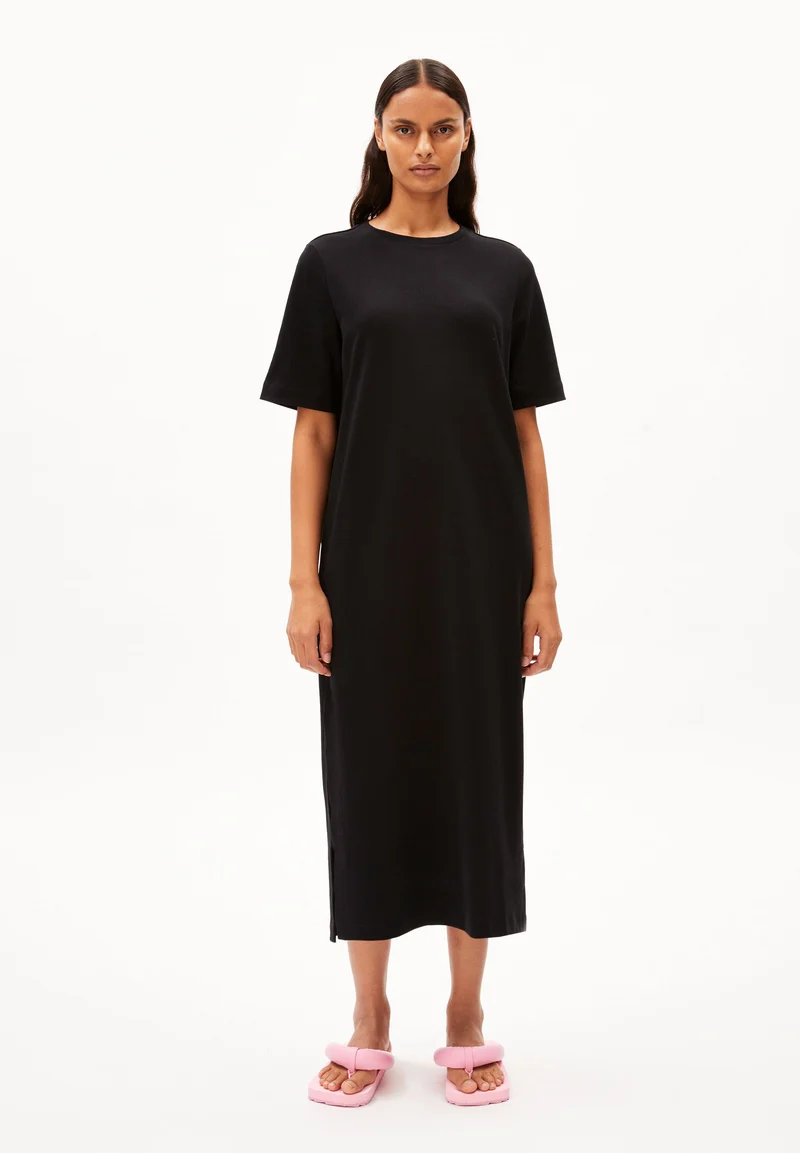XELINAA JERSEY-MIDI-KLEID | black
