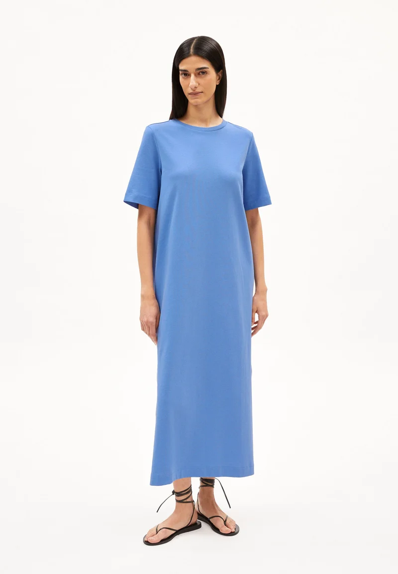 XELINAA JERSEY-MIDI-KLEID | blue bloom