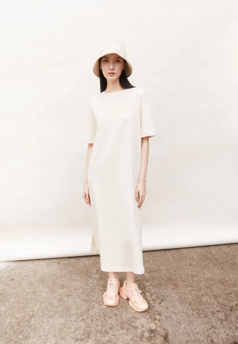 XELINAA JERSEY-MIDI-KLEID | undyed