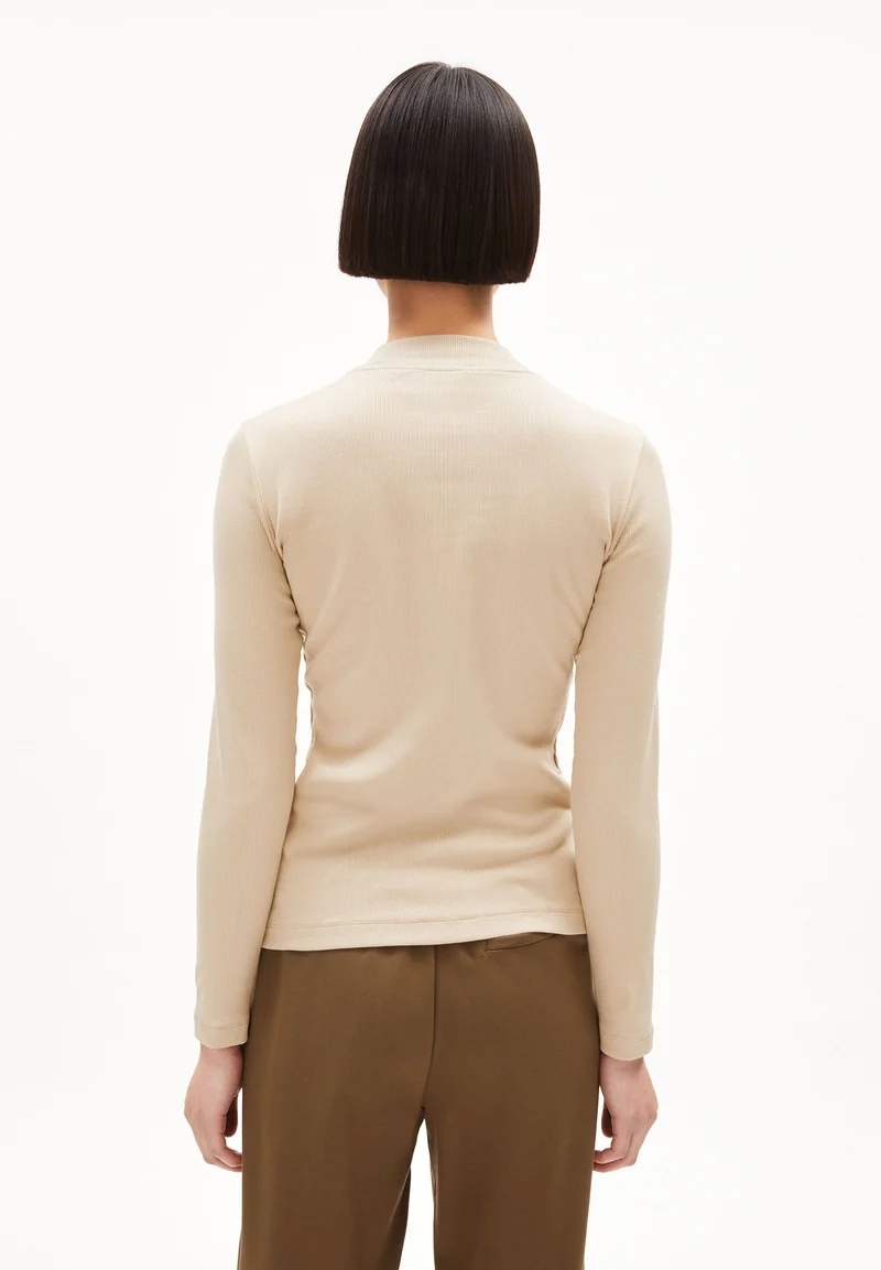 FATIMAARA RIPP-LANGARMSHIRT | gravel