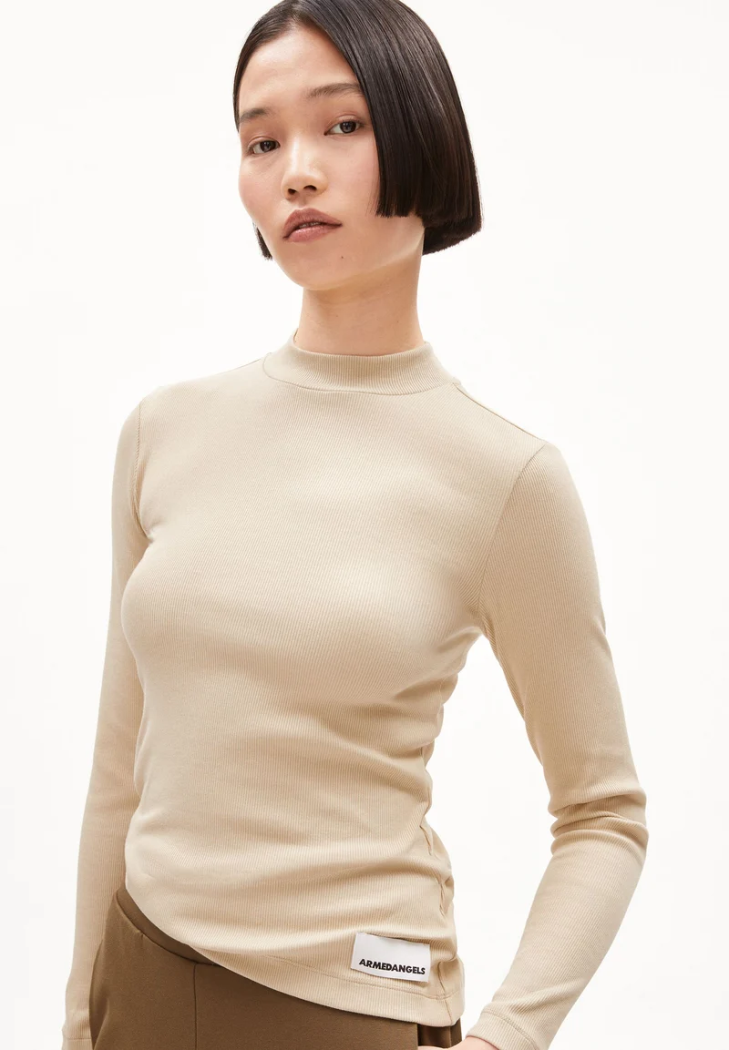 FATIMAARA RIPP-LANGARMSHIRT | gravel