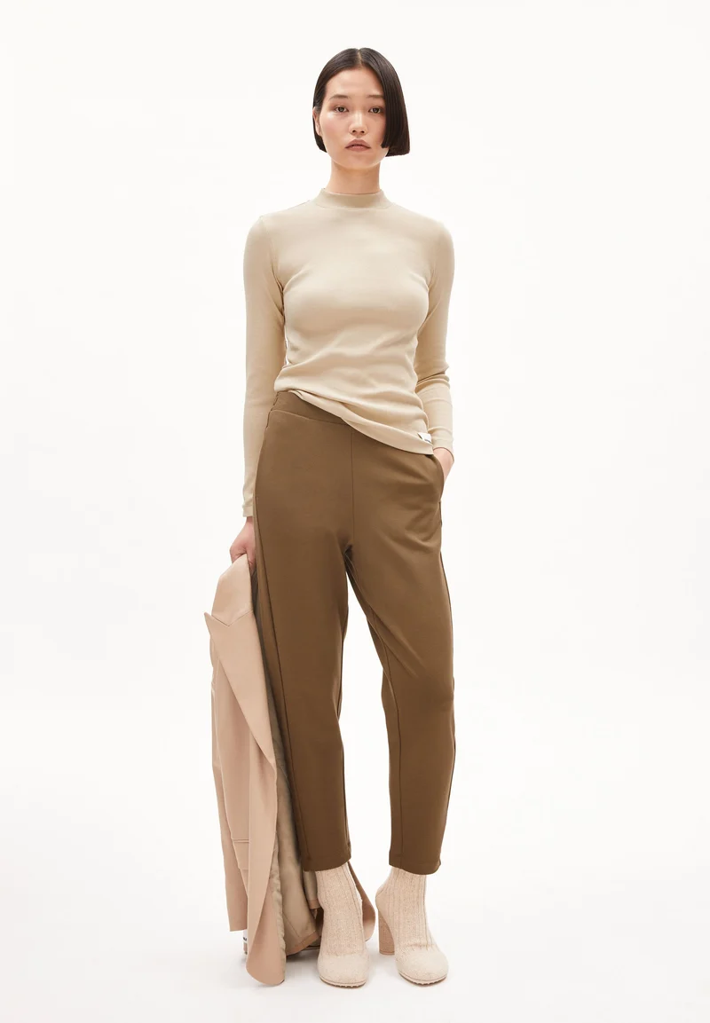 FATIMAARA RIPP-LANGARMSHIRT | gravel