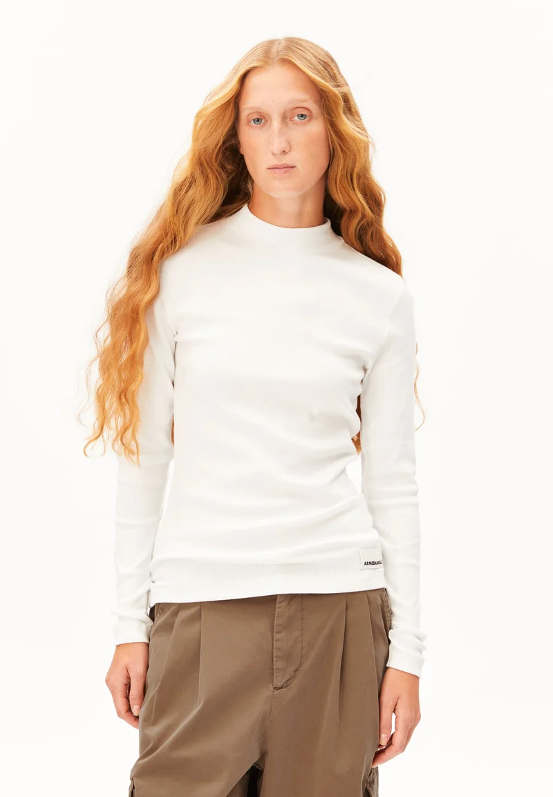 FATIMAARA RIPP-LANGARMSHIRT | white