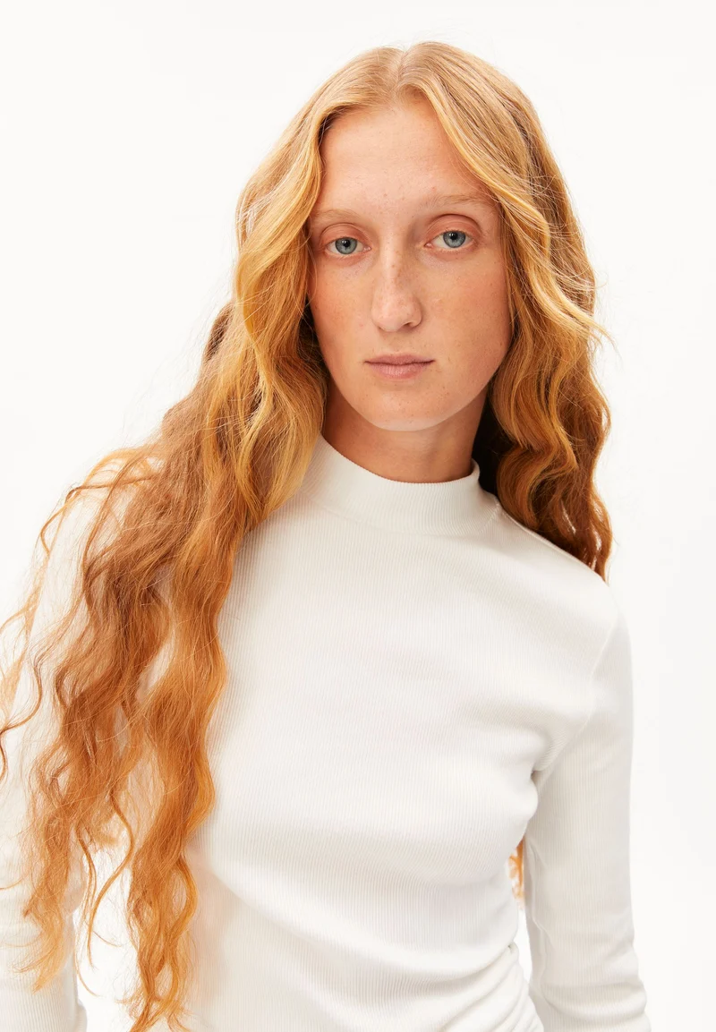 FATIMAARA RIPP-LANGARMSHIRT | white