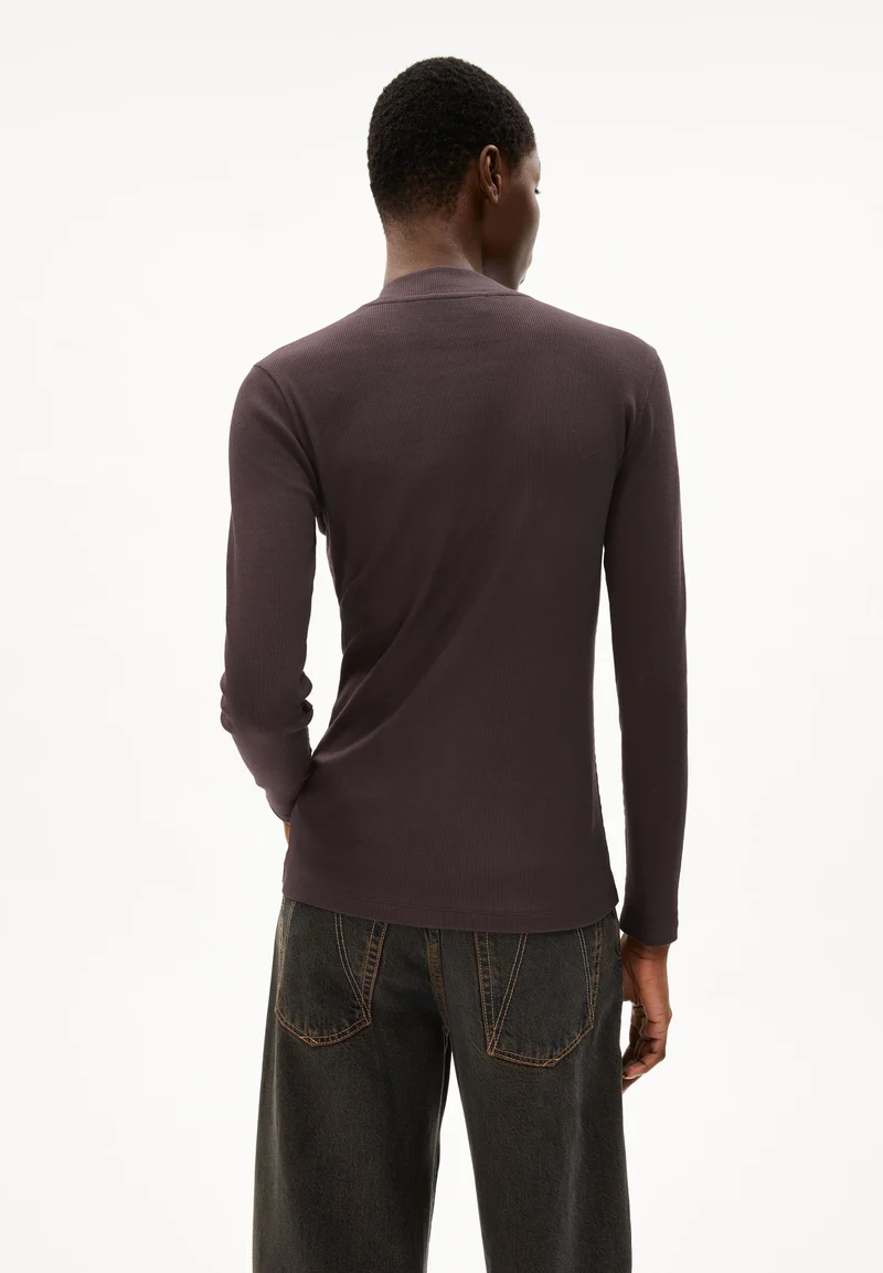 FATIMAARA RIPP-LANGARMSHIRT | coffee
