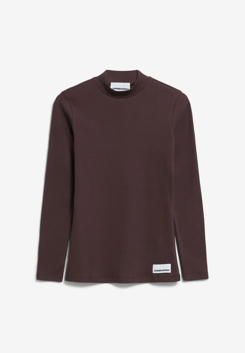 FATIMAARA RIPP-LANGARMSHIRT | coffee