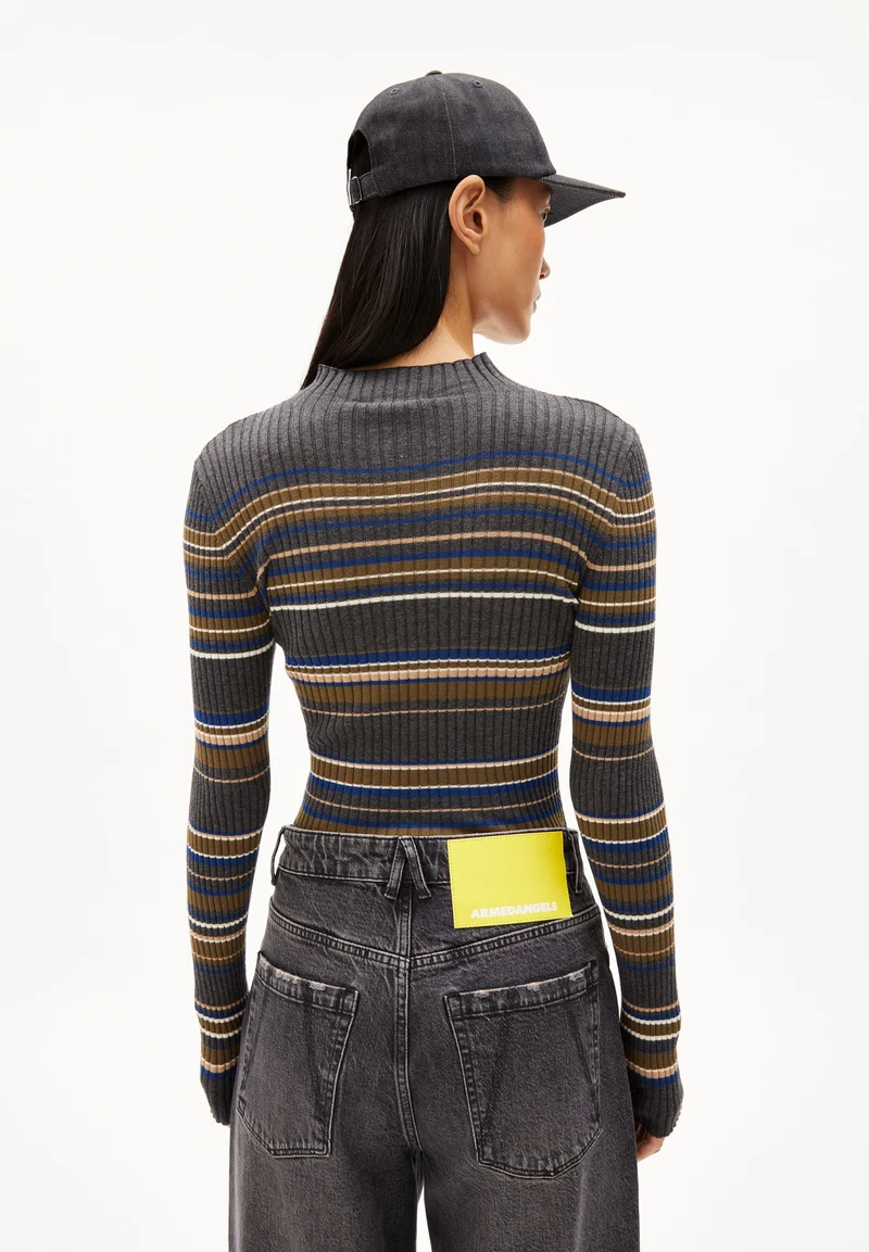ALAANIA NEW STRIPES | steel melange-faded indigo