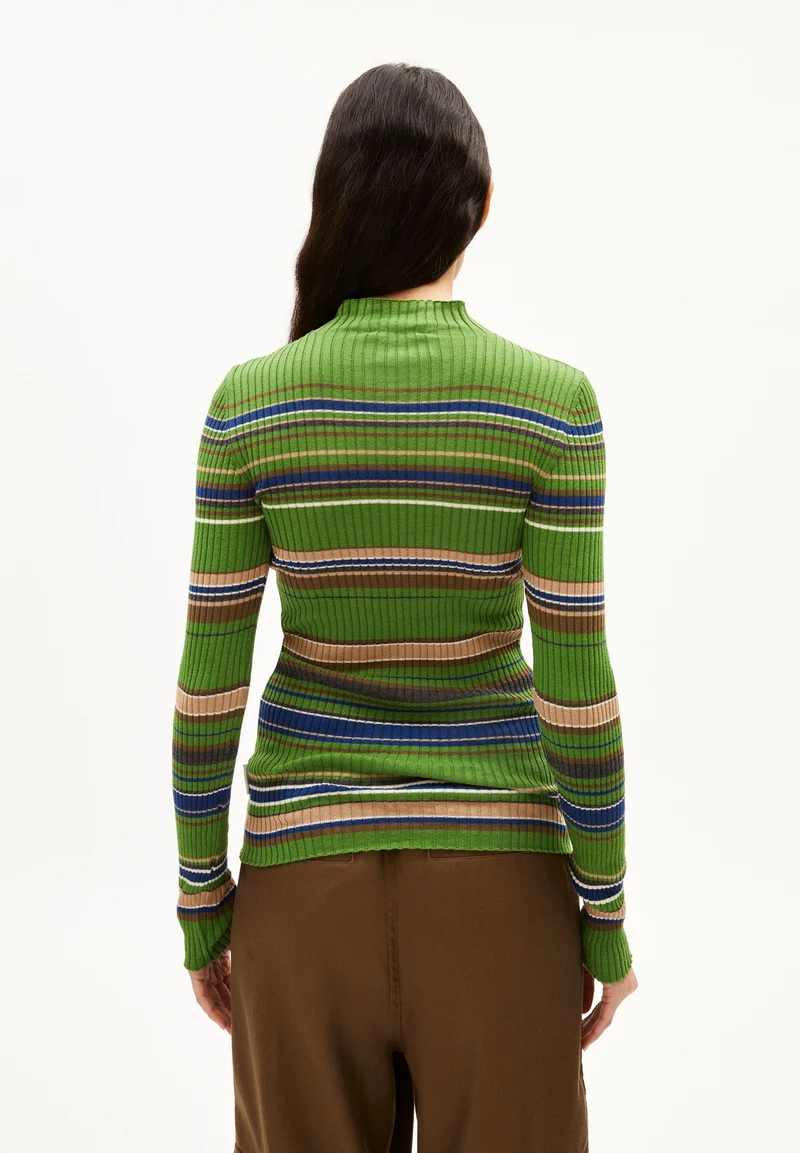 ALAANIA NEW STRIPES | ivy green-cinnamon dust