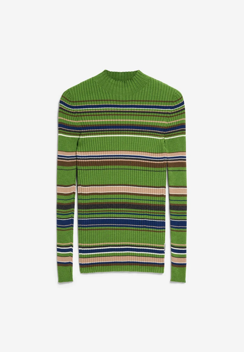ALAANIA NEW STRIPES | ivy green-cinnamon dust