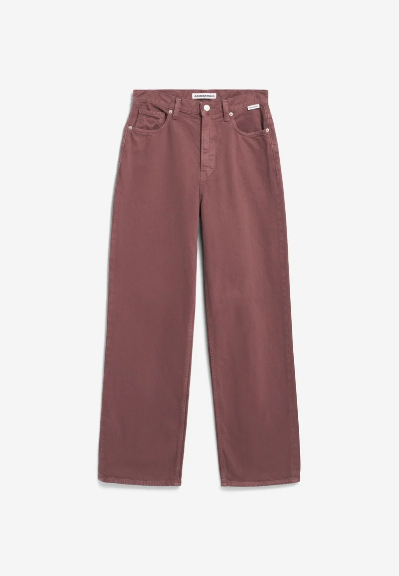 ENIJAA HIGH WAIST WIDE JEANS | dark berry
