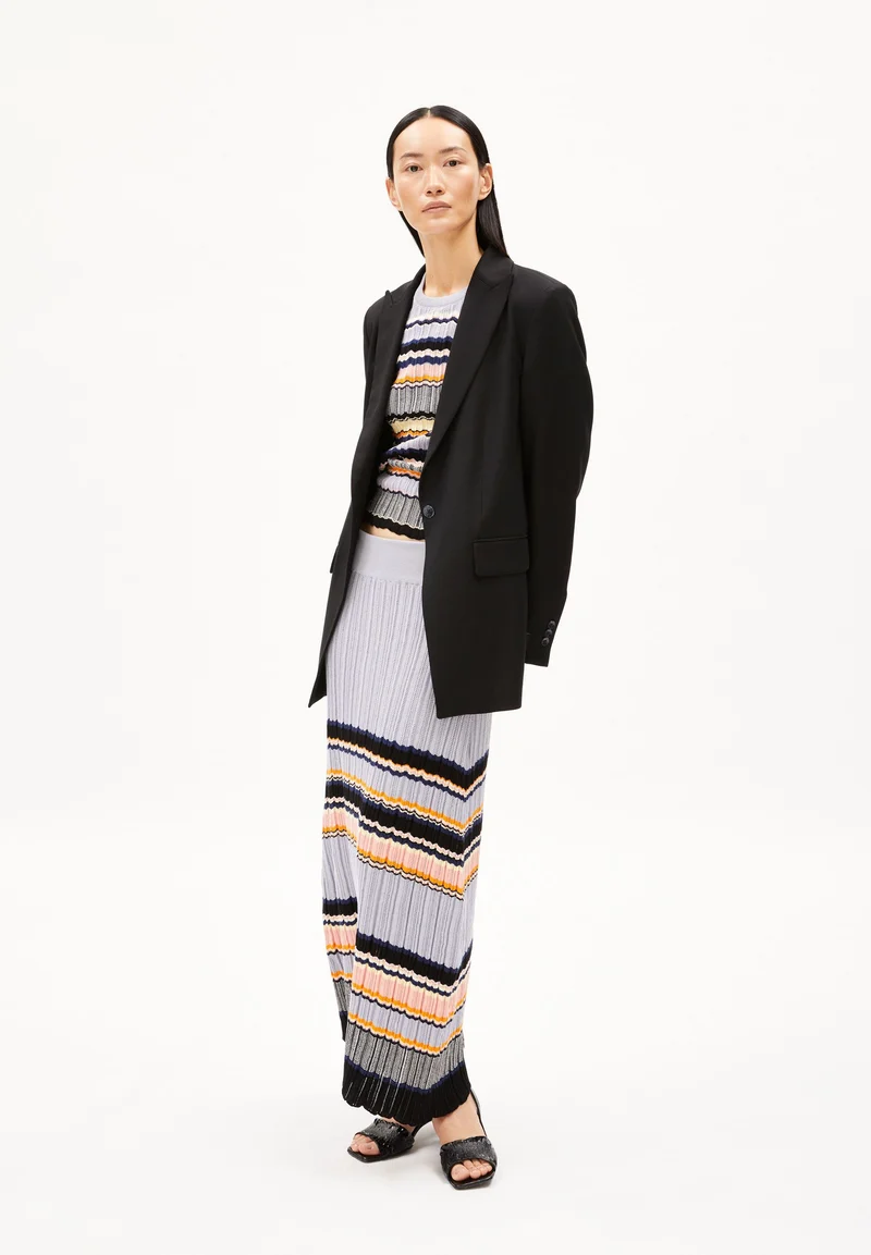 MINNAA STRIPES | misty morning-deep rosalilly