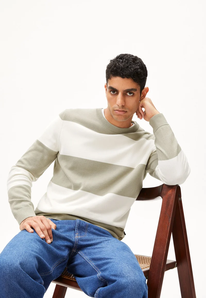 LOUKAA STRIPES | seagreen-light oatmilk