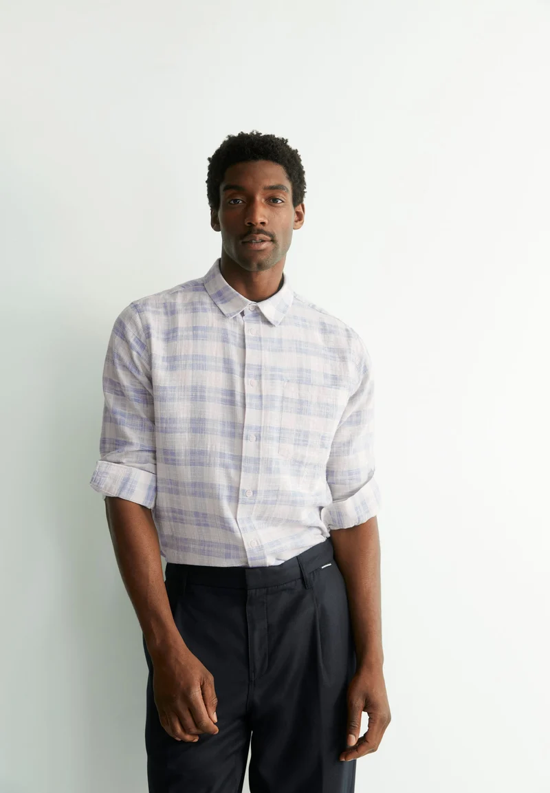FLAAVIEN CHECK | oatmilk-blue wave-soft lilac