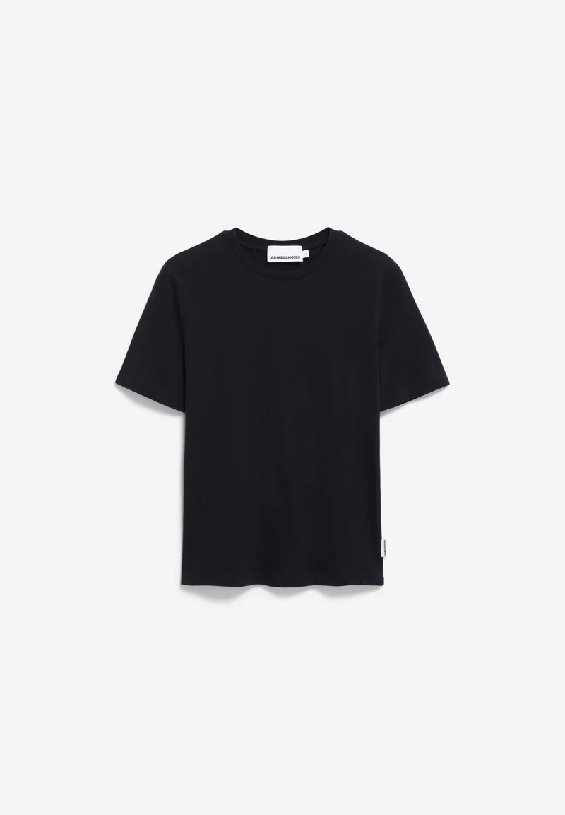 LUALAA LEINEN-MIX T-SHIRT | black